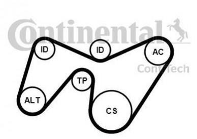6PK1642K2 Continental/Siemens Correia dos conjuntos de transmissão, kit
