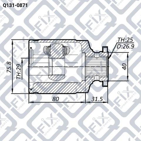 Compre Q1310871 Q-fix Junta homocinética interna dianteira