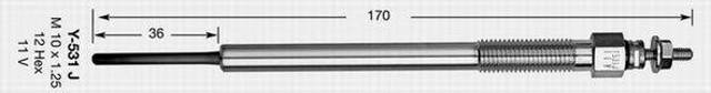 Compre Y531J NGK Vela de incandescência
