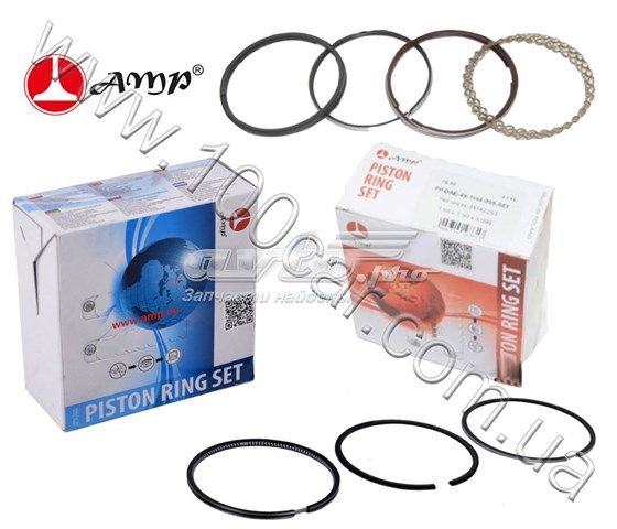 Kit de anéis de pistão de motor, STD. PRCHE491405000SET AMP/Paradowscy