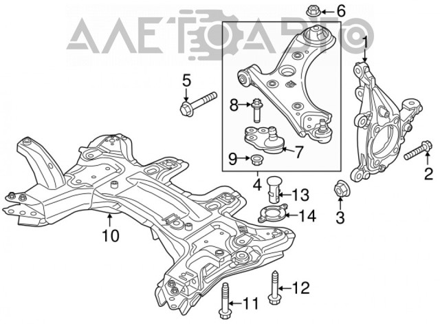 Compre 68248007AA Chrysler Braço oscilante inferior esquerdo de suspensão dianteira
