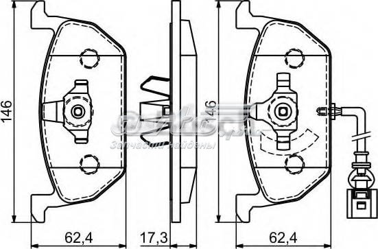 986494721 Bosch Sapatas do freio dianteiras de disco