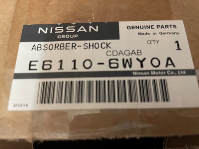 Compre E6A101CF0F Nissan/Infiniti Amortecedor dianteiro direito