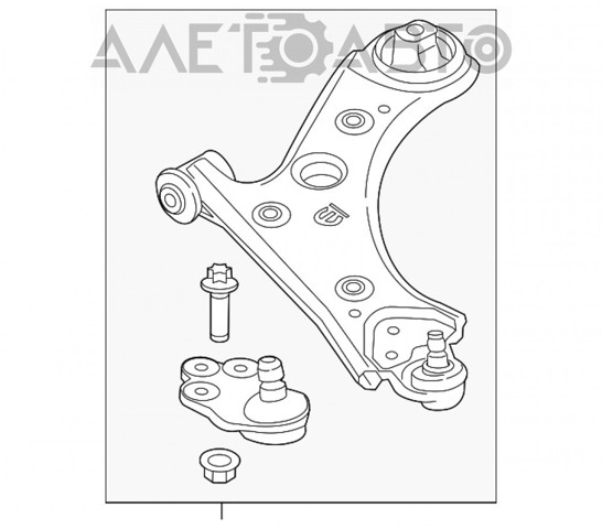 Braço oscilante inferior esquerdo de suspensão dianteira 68248007AA Chrysler