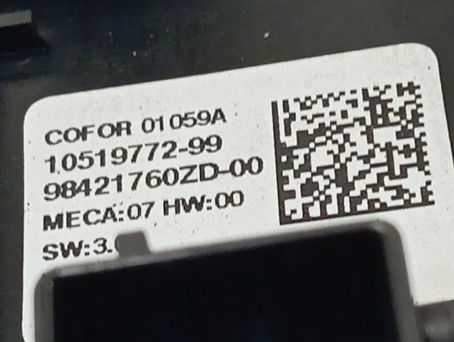 98421760ZD Opel Unidade de botões dianteira esquerda de controlo de elevador de vidro
