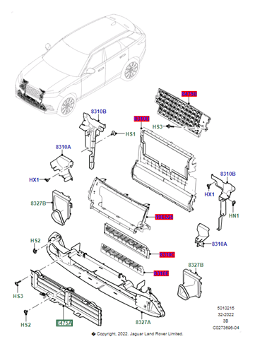 Perciana do radiador de esfriamento Land Rover LR092691 preço, a partir de 331,93 USD