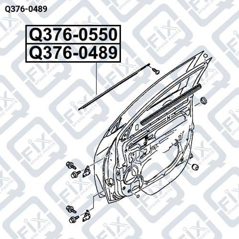 Moldura de vidro deslizante da porta dianteira esquerda Q-fix Q3760489 preço, a partir de 40,44 USD