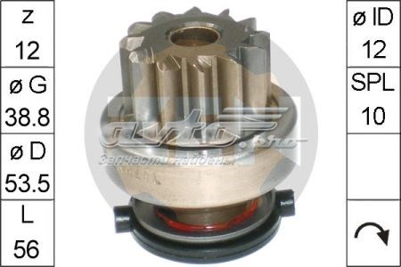Roda-livre do motor de arranco ZN1642 ZEN