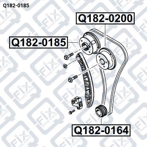 Engrenagem de cadeia de roda dentada da árvore distribuidora de escape de motor Q-fix Q1820185 preço, a partir de 178,54 USD