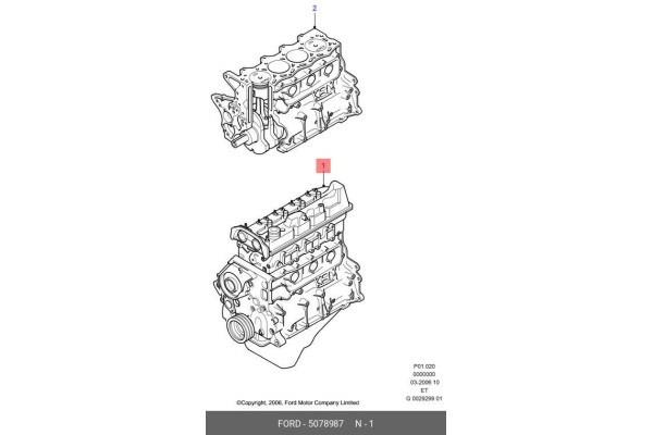 Motor montado WLAA Ford