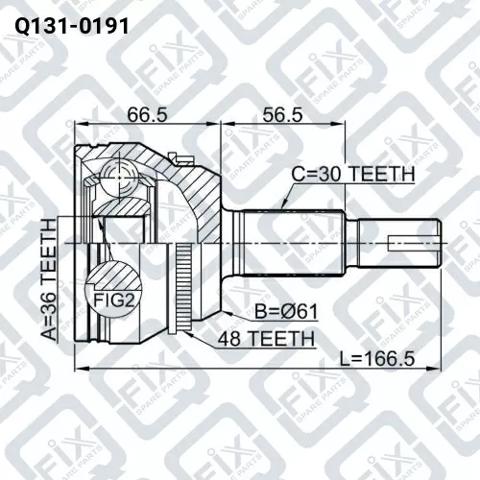 Q1310191 Q-fix Junta homocinética externa traseira