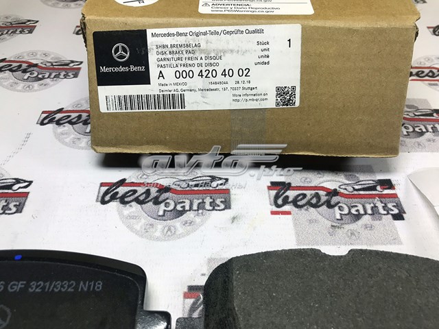 Sapatas do freio traseiras de disco Mercedes A0004204002 preço, a partir de 49,92 USD