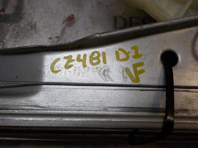 9810287780 Peugeot/Citroen Mecanismo de acionamento de vidro da porta dianteira esquerda