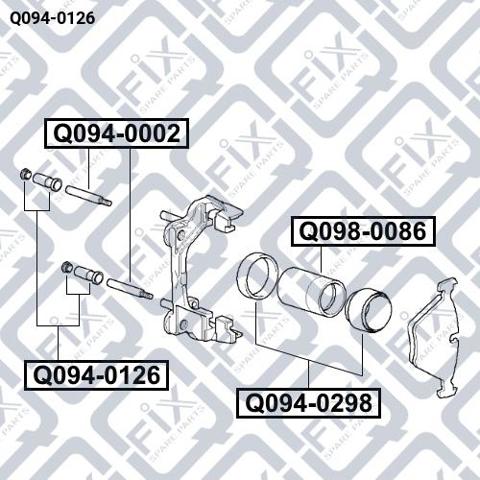 Kit de reparação de suporte do freio dianteiro Q-fix Q0940126 preço, a partir de 6,74 USD