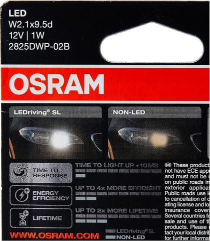 Lâmpada de quebra-luz de iluminação de salão/de cabina 2825DWP2BL Osram