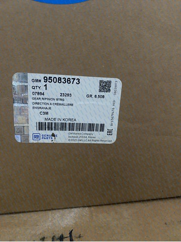 95390026 General Motors Cremalheira da direção