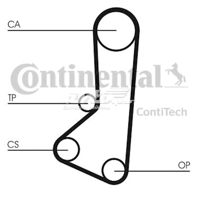 Correia do mecanismo de distribuição de gás CT511 Continental/Siemens