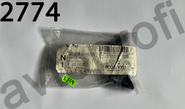 Parafuso de roda Mercedes A0009901707 preço, a partir de 5,48 USD