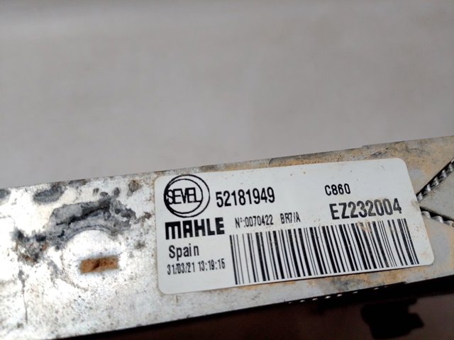 1680410280 Peugeot/Citroen Radiador de esfriamento de motor