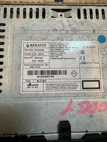 Compre 281154759R Renault (RVI) Aparelhagem de som (rádio AM/FM)