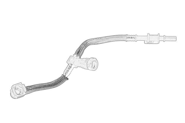 9802620780 Peugeot/Citroen Tubo de combustível, inverso desde os injetores