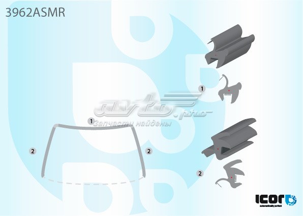 Moldura de pára-brisas Honda CR-V I SUV (RD) (1995 - 2002) I