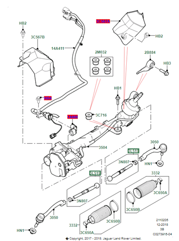 Tração de direção Land Rover LR090900