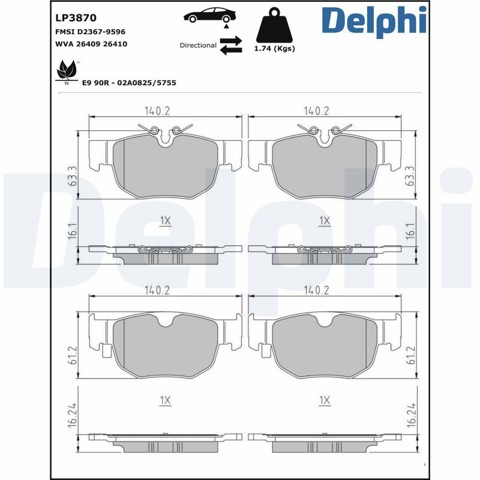 Compre LR122689 Land Rover Sapatas do freio traseiras de disco
