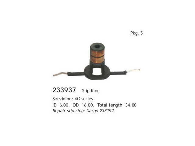 Tubo coletor de rotor do gerador 233937 Cargo