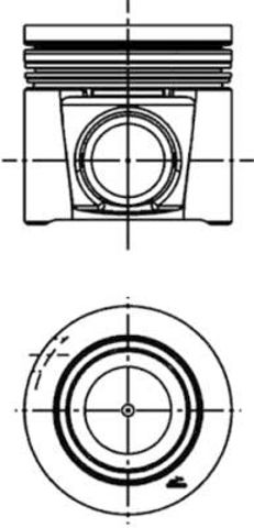 500086169 Fiat/Alfa/Lancia Pistão do kit para 1 cilindro, STD