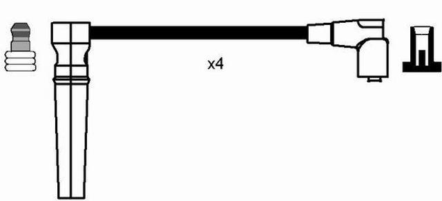 RCDW302 NGK Fios de alta voltagem, kit