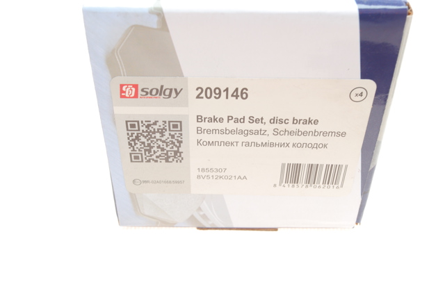Sapatas do freio dianteiras de disco Solgy 209146 preço, a partir de 28,94 USD