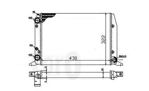 Radiador de esfriamento de motor TP15604611 Tempest