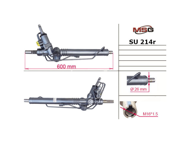 Cremalheira da direção MSG Rebuilding SU214R preço, a partir de 275,97 USD