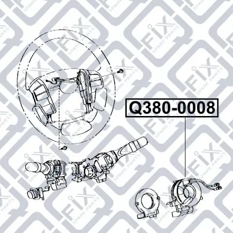 Anel AIRBAG de contato, cabo plano do volante Q-fix Q3800008 preço, a partir de 31,39 USD