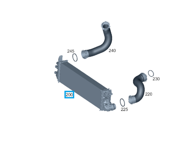 Radiador de intercooler Mercedes A4475011301