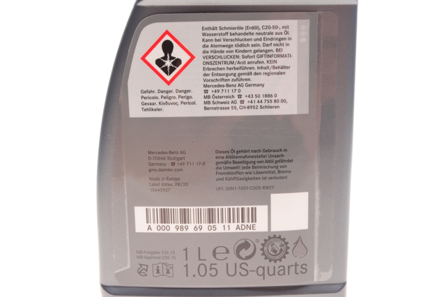 000989690511ADNE Mercedes Óleo de transmissão