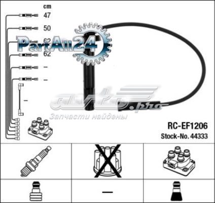 RCEF1206 NGK Fios de alta voltagem, kit
