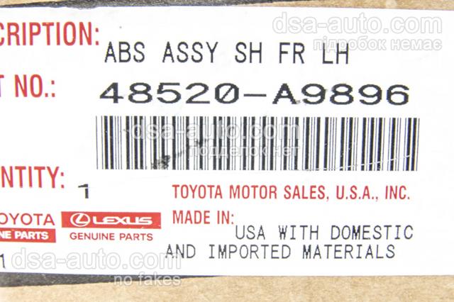 Amortecedor dianteiro esquerdo Toyota 48520A9896