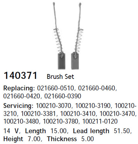 Compre 140371 Cargo Escova do gerador
