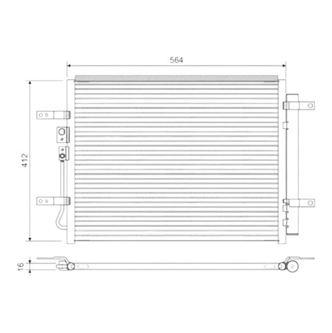606HN2106 TYC Radiador de aparelho de ar condicionado