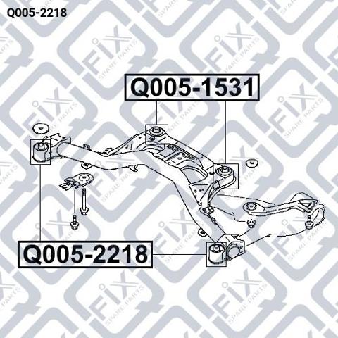 Compre Q0052218 Q-fix Bloco silencioso de viga traseira (de plataforma veicular)