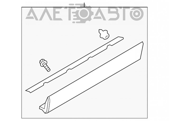 TK4851RA0B Mazda Placa sobreposta da porta dianteira direita