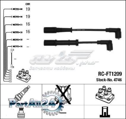 Compre RCFT1209 NGK Fios de alta voltagem, kit
