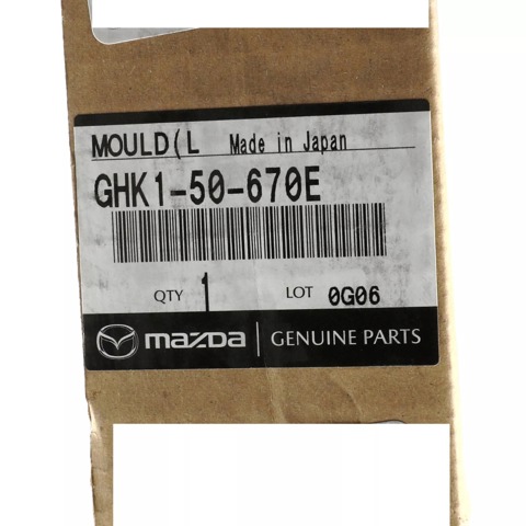 Compre GHK150670E Mazda Moldura de vidro deslizante da porta traseira esquerda