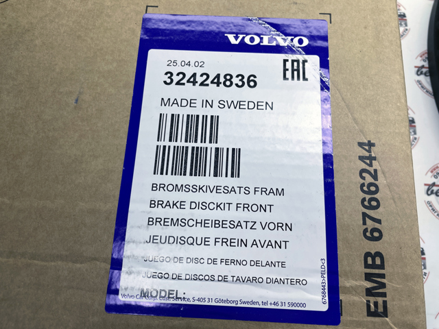 Disco do freio dianteiro Volvo 32300811 preço, a partir de 82,03 USD
