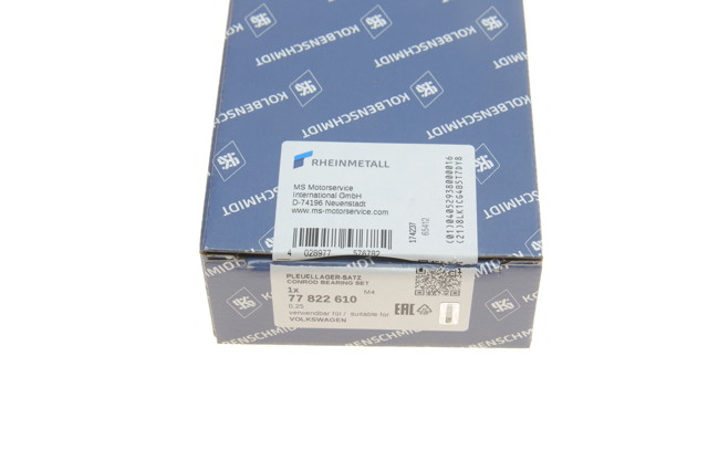 Folhas inseridas de cambota de biela, kit, 1ª reparação ( + 0,25) 77822610 Kolbenschmidt