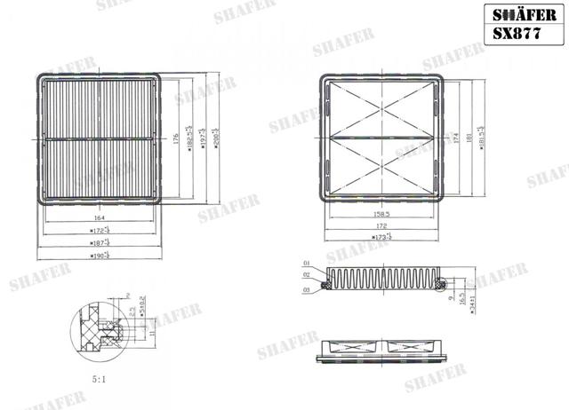 Filtro de ar Shafer SX877 preço, a partir de 6,63 USD