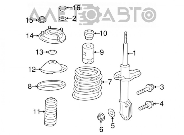 20310SG030 Subaru Amortecedor dianteiro esquerdo