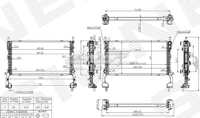 Radiador de esfriamento de motor Signeda RAFD37162A preço, a partir de 148,33 USD